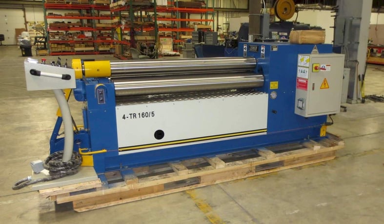 5' x 1/4" Lemas #4-TR-160/5, hydraulic 4-roll initial pinch plate bending roll, NEW - Image 1