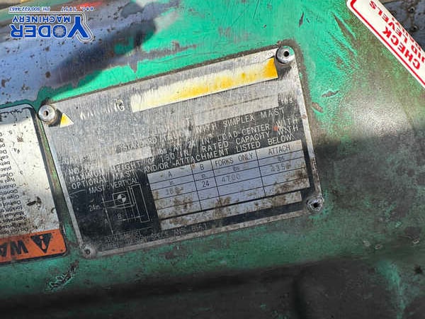 5000 lb. Mitsubishi #FGC25K, LP gas forklift, cushion tire, 187" lift height, side shift, 1998 - Image 10