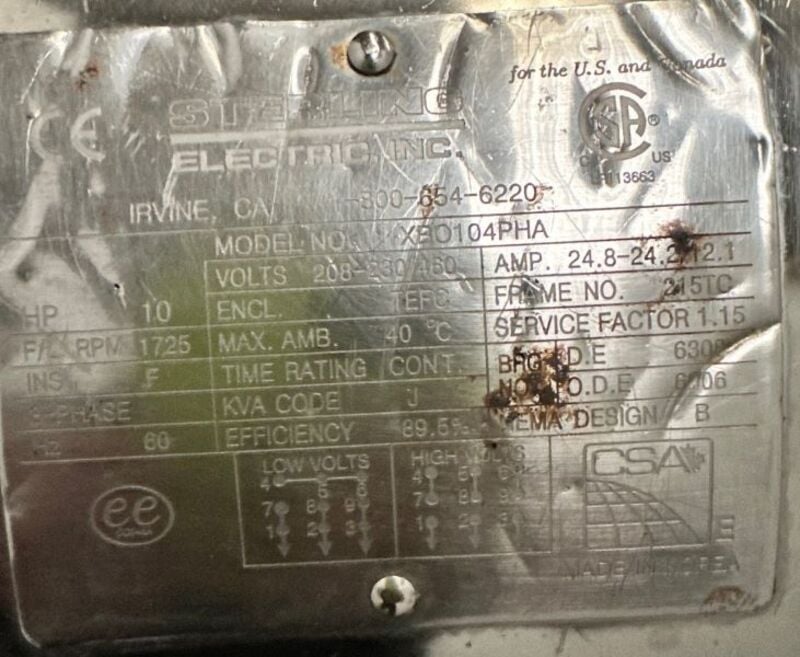 Waukesha Cherry-Burrell #130U2, rotary lobe, positive displacement pump, 3" Tri-calmp inlet/outlet - Image 5