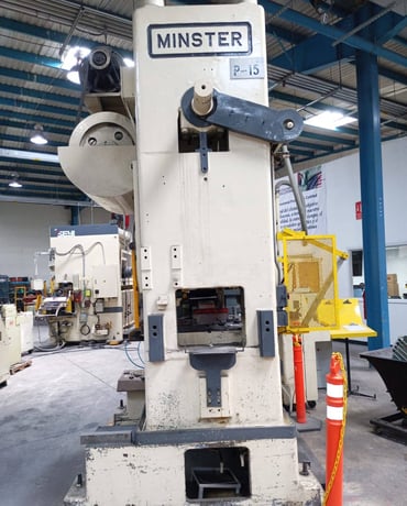 150 Ton, Minster #P2-150-54, Punch Press, 6" stroke, 23" Shut Height, 54" x40" bed, air clutch, 45-40 SPM - Image 4