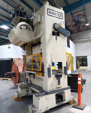 150 Ton, Minster #P2-150-54, Punch Press, 6" stroke, 23" Shut Height, 54" x40" bed, air clutch, 45-40 SPM - Image 5