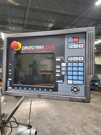 Acra #AM3V, 2-Axis CNC vertical mill, SWI Prototrak SMX 2-Axis CNC Control, 10" x54" table, 3 HP, 1996 - Image 5