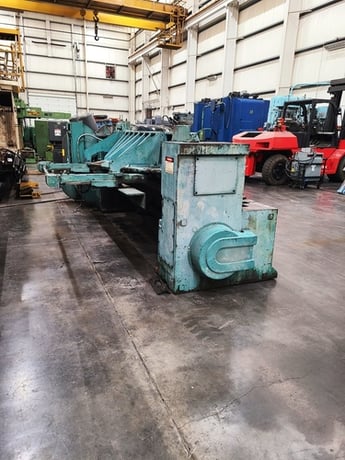 3/8" x 10' Wysong #1038, mechanical shear, 36" front operated power back gauge, 16 hold downs, 104" squaring - Image 2