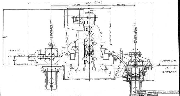 11" x 25" x 24" Waterbury-Farrel, Single Stand 4-Hi Mill, Non Reversing, 300 FPM, R-L, 1967 - Image 7