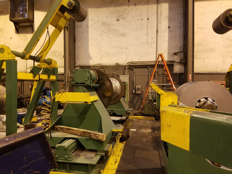 54" x 6.5" Stamco, Slitting Line, 25000 lb., .015" - .125" Gauge Range, 16" - 28" ID Cone Uncoiler, 56"/60" - Image 2
