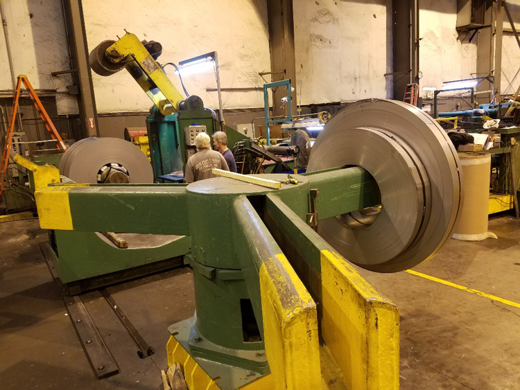 54" x 6.5" Stamco, Slitting Line, 25000 lb., .015" - .125" Gauge Range, 16" - 28" ID Cone Uncoiler, 56"/60" - Image 3