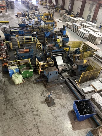 54" x 7" Loopco, Slitting Line, 60000 lb., .017" - .104" Gauge, 72" outside dimension, 16" - 32" ID Uncoiler - Image 2