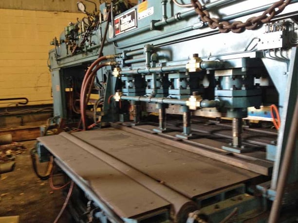 Prep/Lap Seam Weld Line, 72" x 20000 lb. Uncoiler, 60000 lb. Recoiler, 8"/10" cylinder, 200 KVA, 460 V - Image 1