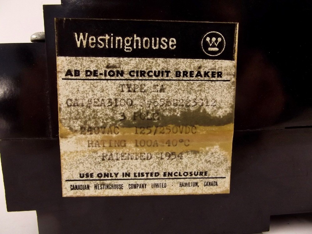 100 Amps, Westinghouse, EA3100, 240 Volts 3P - Image 2