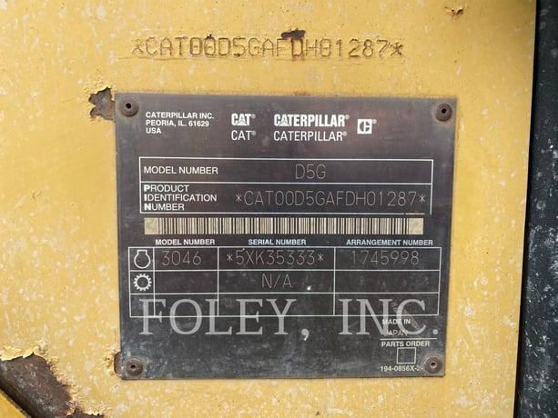 Caterpillar D5G, Crawler Dozer, 12295 hours, S/N: FDH01287, 2003 - Image 6