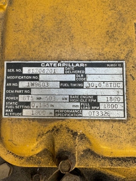 500 KW Caterpillar #3412, diesel generator set, weatherproof enclosure, 277/480 Volts - Image 9