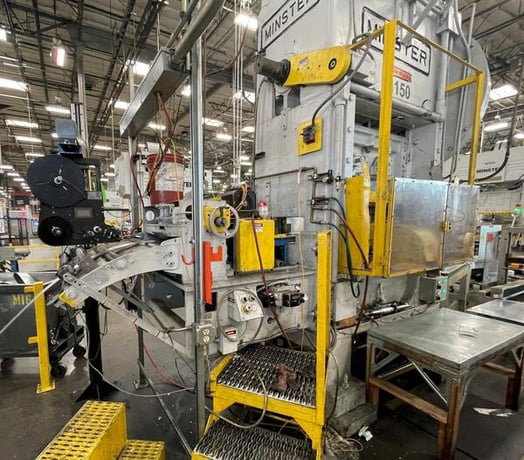 150 Ton, Minster #P2-150-48 PieceMaker, straight side double crank high speed mechanical press, 5" stroke - Image 4