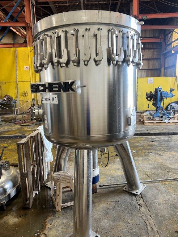 Schenk, 300 sq.ft. 316 Stainless Steel rotating disc filter, 54" OD x 48" straight side, 101.5 psi @ 280&deg;F - Image 1