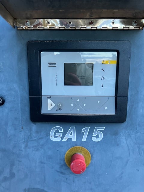 20 HP Atlas Copco #GA15, Air Compressor, S/N WUX584817, 2011 - Image 6