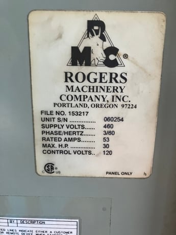 Rogers #MG-Series, Rotary Screw Air Compressor, 30 HP - Image 6