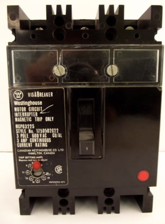 3 Amps, Westinghouse, MCP0322S, 600 Volts 3p visa breaker type 175d502g22 - Image 4