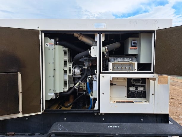 40 KW Multiquip #DCA45SSIU4F, trailer mounted, Tier 3, 120/240/208/277/480 Volts, 11116 hours, 2014, $25k - Image 6
