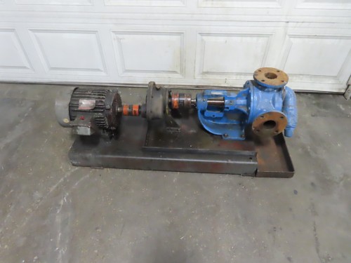 2" Viking #LQ4125, gear pump, 5 HP explosion proof 230/460 motor, serial #10525778 - Image 1