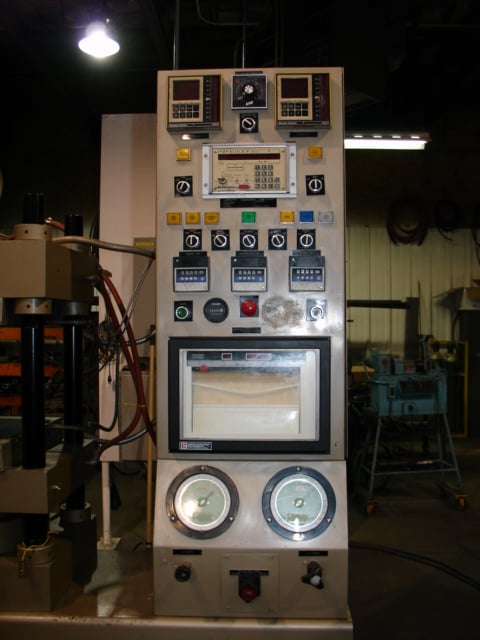 100 Ton, PHI, 12.5" elec.heat/water cooled platens, 11" daylight, 14" stroke, 1985, #1195 - Image 3