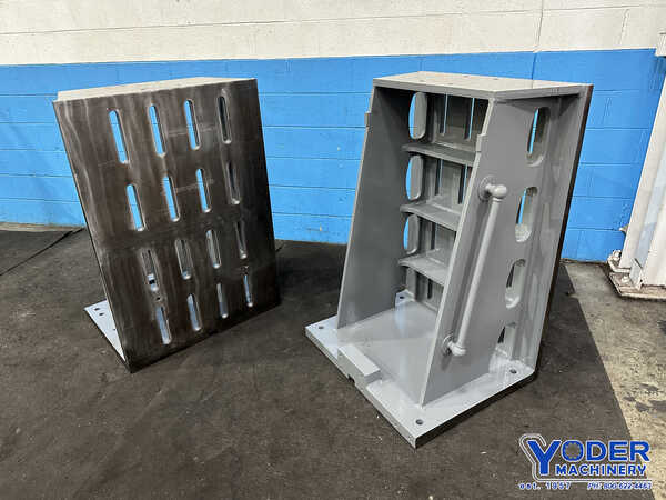 33" x 47-3/4" x 27" Giddings & Lewis heavy duty angle plates, cast iron construction, 1 set - Image 1