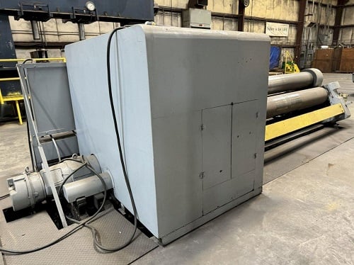 10' x 3/4" Bertsch #14, 3-roll initial pinch mechanical plate roll, 14" roll diameter, power roll adjustment - Image 8