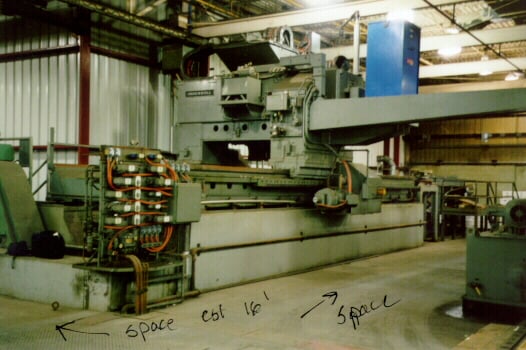 Ingersoll Ingot/Slab scalper, 26"-52" wide, 2"-8" thick, 18' long slabs, 1983 - Image 1