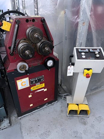 2" x 2" x 3/16" Tauring #ALFA40H1, bending roll, 7.7-15.6 shaft speed, remote operators stand, 1998 - Image 7