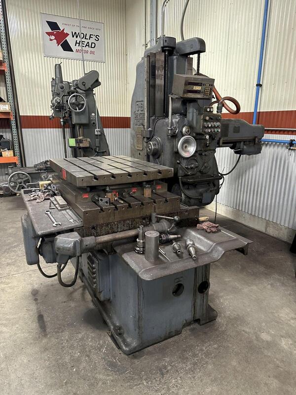 3" DeVlieg #3B-48, horizontal boring mill, 35" x 48" table, 25-1200 RPM, .002 -. 020 IPR - Image 1