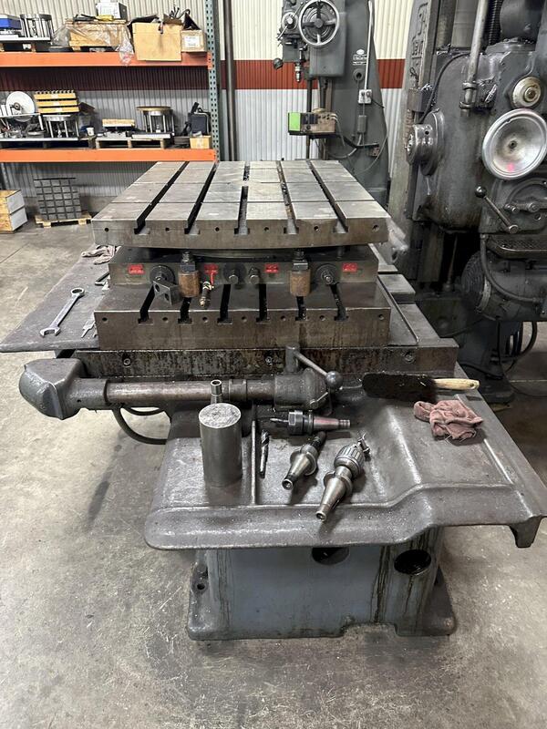 3" DeVlieg #3B-48, horizontal boring mill, 35" x 48" table, 25-1200 RPM, .002 -. 020 IPR - Image 3