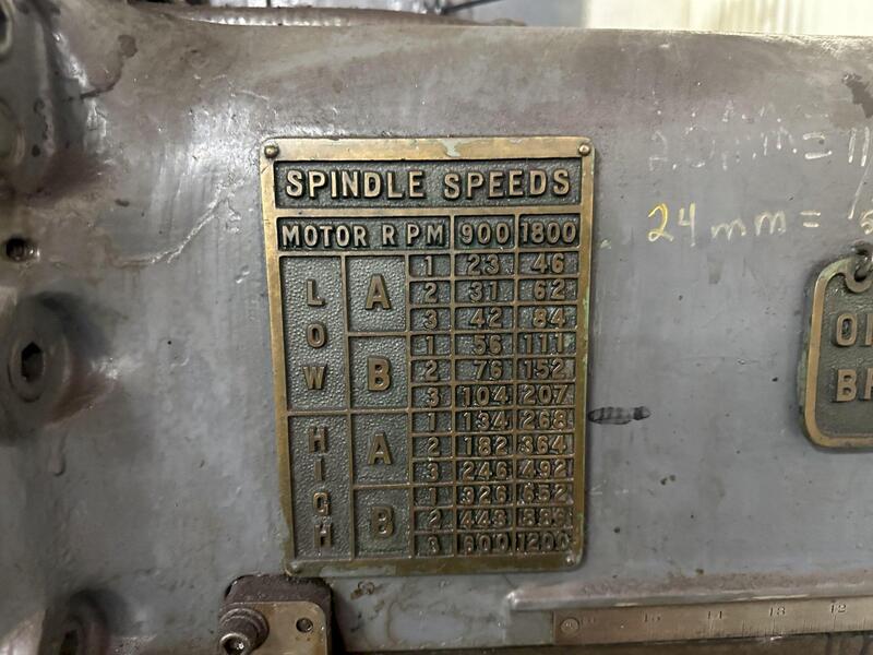 3" DeVlieg #3B-48, horizontal boring mill, 35" x 48" table, 25-1200 RPM, .002 -. 020 IPR - Image 9