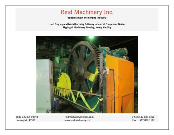 6" National Upsetter Press, 1300 ton, 18" stroke, 27 SPM, 8" grip opening - Image 4