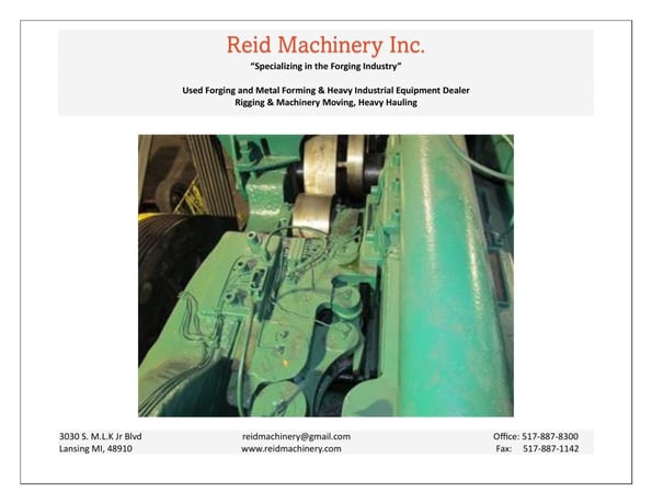 6" National Upsetter Press, 1300 ton, 18" stroke, 27 SPM, 8" grip opening - Image 6