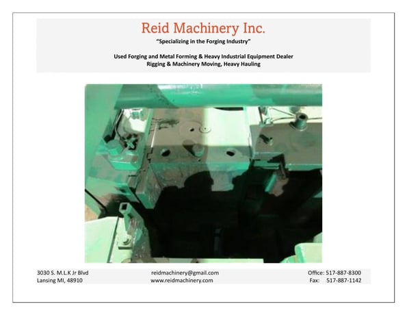6" National Upsetter Press, 1300 ton, 18" stroke, 27 SPM, 8" grip opening - Image 7