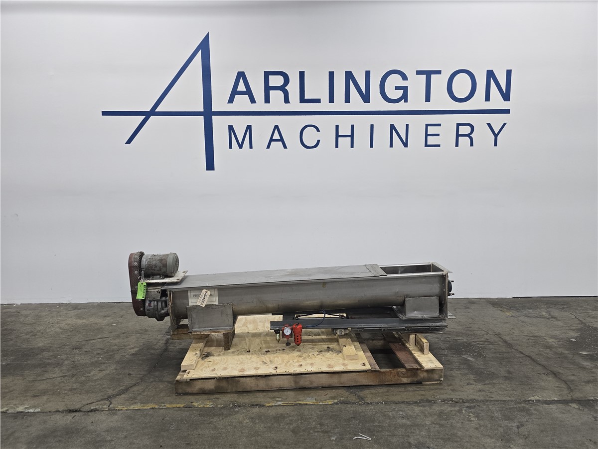 9" diameter x 6.8' long, olmarc packaging screw/auger convey, serial #3388 - Image 1