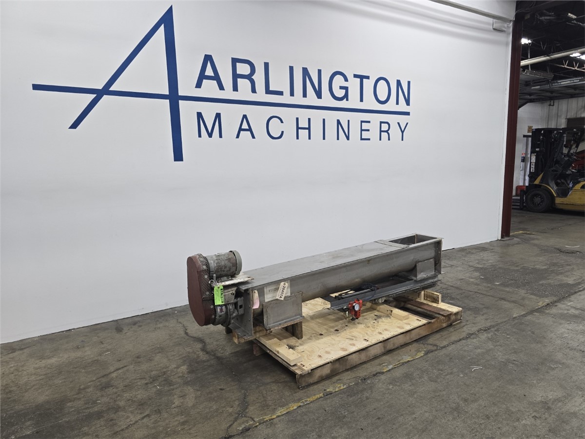 9" diameter x 6.8' long, olmarc packaging screw/auger convey, serial #3388 - Image 2