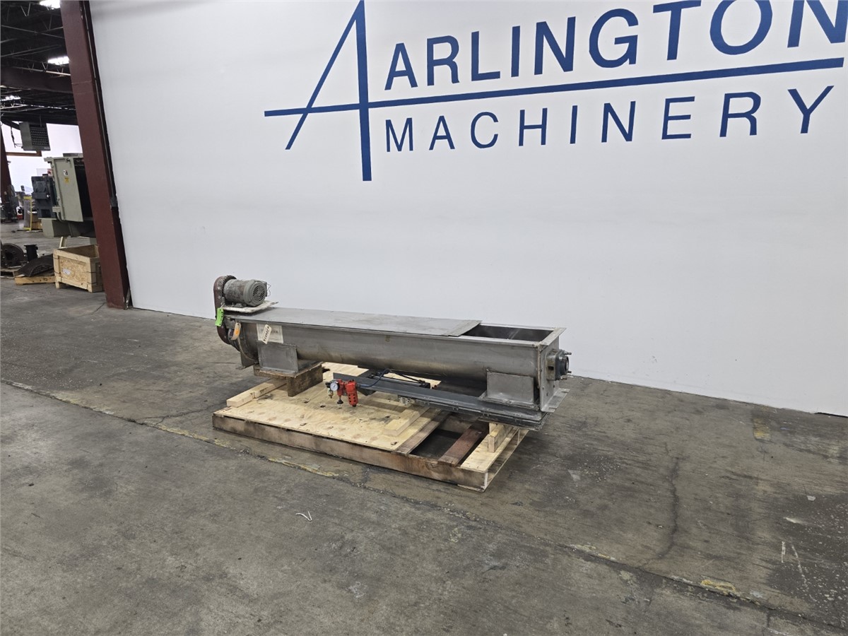 9" diameter x 6.8' long, olmarc packaging screw/auger convey, serial #3388 - Image 3