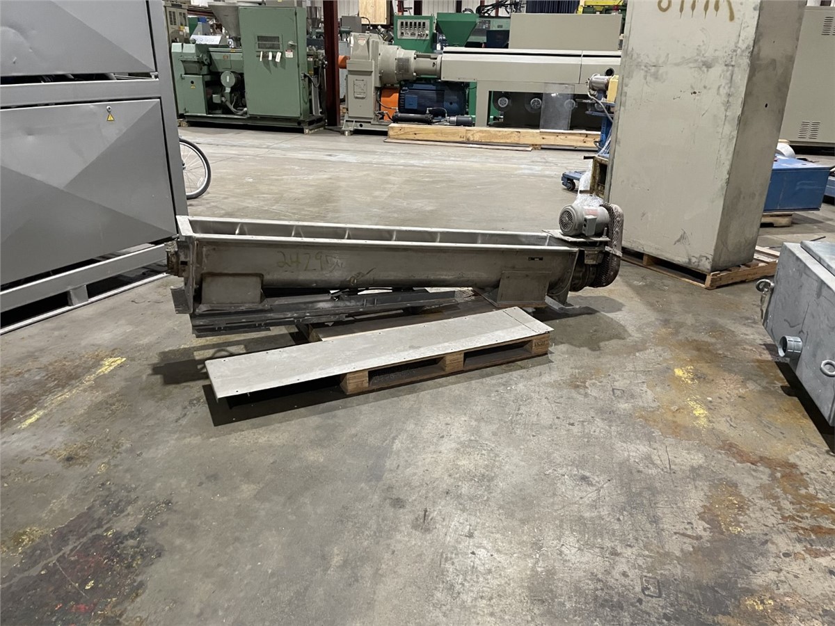 9" diameter x 6.8' long, olmarc packaging screw/auger convey, serial #3388 - Image 4