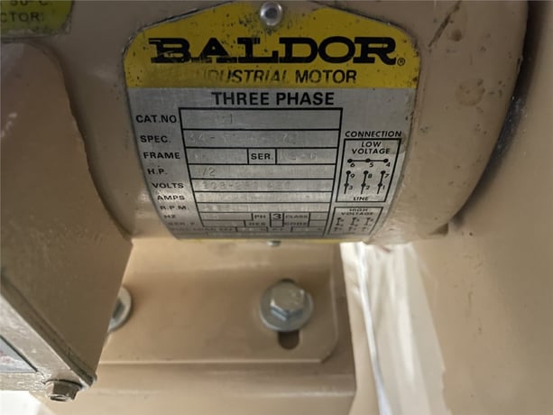 6" diameter x 4.6' long, Dual screw feeder, dresser, gearbox 1/2 HP Baldor AC motor, s/n #3388 - Image 5