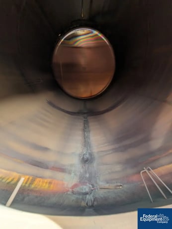 4000 gallon McCann Fab Tank, Stainless Steel, Horizontal, 8' diameter x 10' straight side, dished ends, on - Image 7
