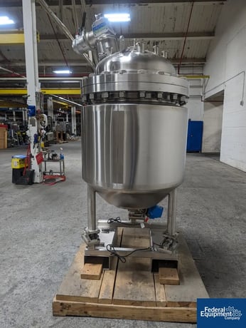 42 gallon Highland Agitated Receiver Tank, 316 Stainless Steel, 160 Liter, 24" diameter x 24" straight side - Image 3