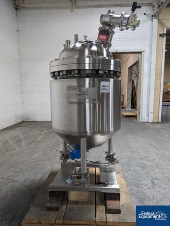42 gallon Highland Agitated Receiver Tank, 316 Stainless Steel, 160 Liter, 24" diameter x 24" straight side - Image 4