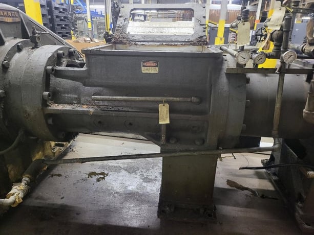 Farrel, 15" rubber dump extruder, drop extruder, hot feed extruder, 200 HP, pneumatic stuffer ram - Image 5