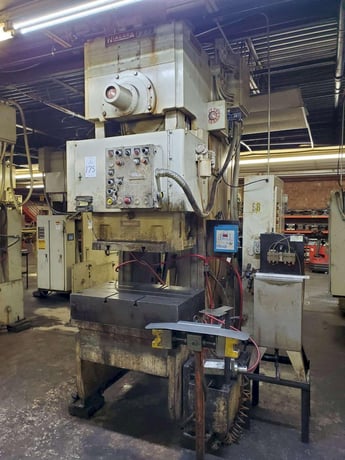75 Ton, Niagara, OBI press, 8" stroke, 21" Shut Height, 3" ram adjustment,air clutch & brake, 90 SPM - Image 1