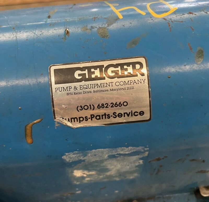 Geiger, Stainless Steel horizontal centrifugal pump, 15 HP motor, 1" inlet x 2" outlet - Image 6