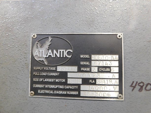 1/4" x 10' Atlantic #HDE10-1/4, 39" power back gauge, 2002 - Image 4