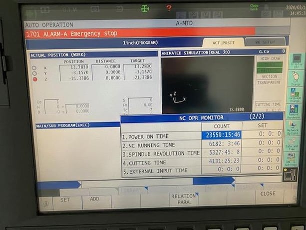 Hardinge, Bridgeport #GX-1000-OSP, CNC vertical machining center, 30 automatic tool changer, 40.1" X, 21.2" - Image 5