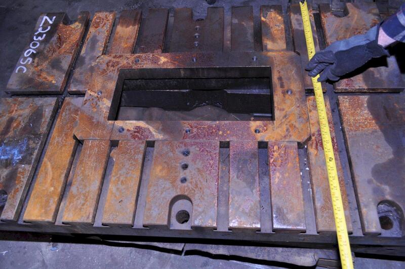 48" L x 31" width x 5" H, T-Slotted Bolster Plate, 12" x 36" hole in center - Image 3
