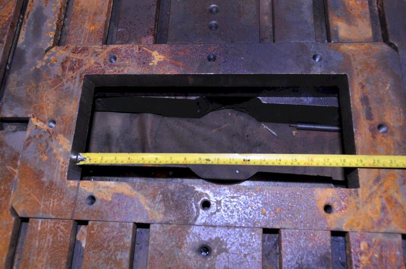 48" L x 31" width x 5" H, T-Slotted Bolster Plate, 12" x 36" hole in center - Image 4