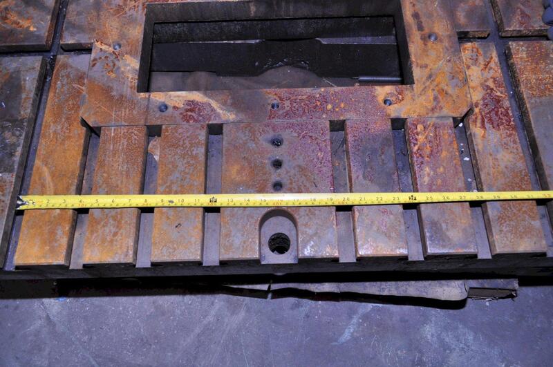 48" L x 31" width x 5" H, T-Slotted Bolster Plate, 12" x 36" hole in center - Image 9