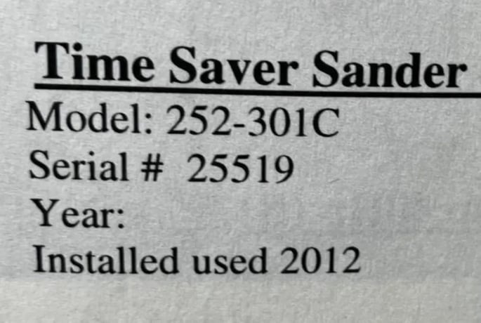 Timesavers #252-301C, 2" Head Belt Grinder Sander, S/N 25519, 2012 - Image 5